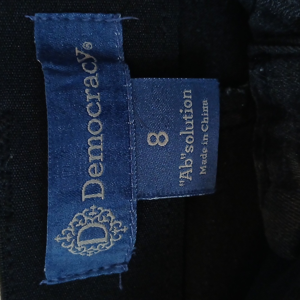 Democracy with "Ab" solution size 8 womens Black Jeans